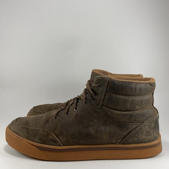 Twisted X Work 6” Shoes Kicks Leather Mens Size 11.5 W Wide Brown MCA0080 - Picture 3 of 11